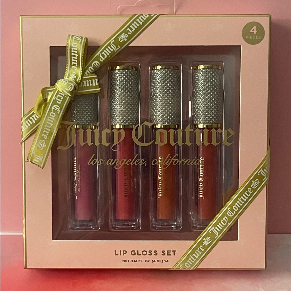Juicy Couture Lip Gloss Set - Pink, Red, Orange, Gold